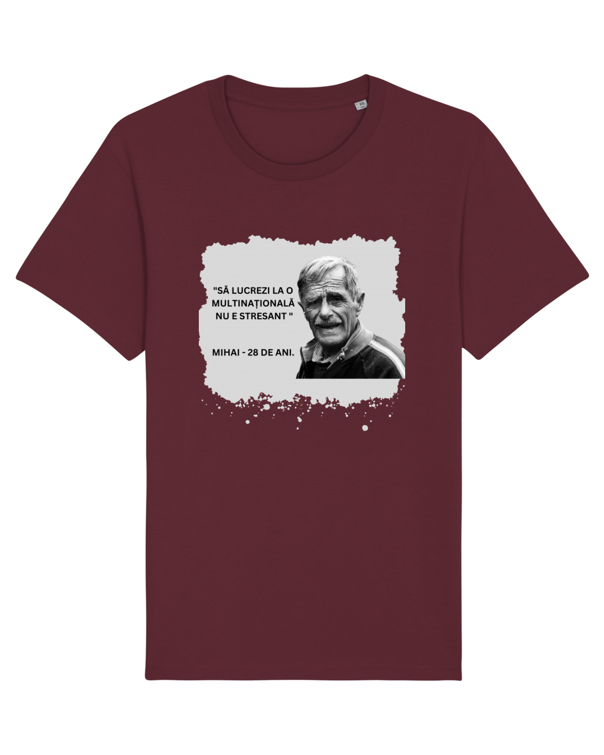 Tricou mânecă scurtă Unisex Rocker Burgundy