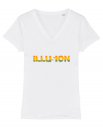 Illusion Tricou mânecă scurtă guler V Damă Evoker