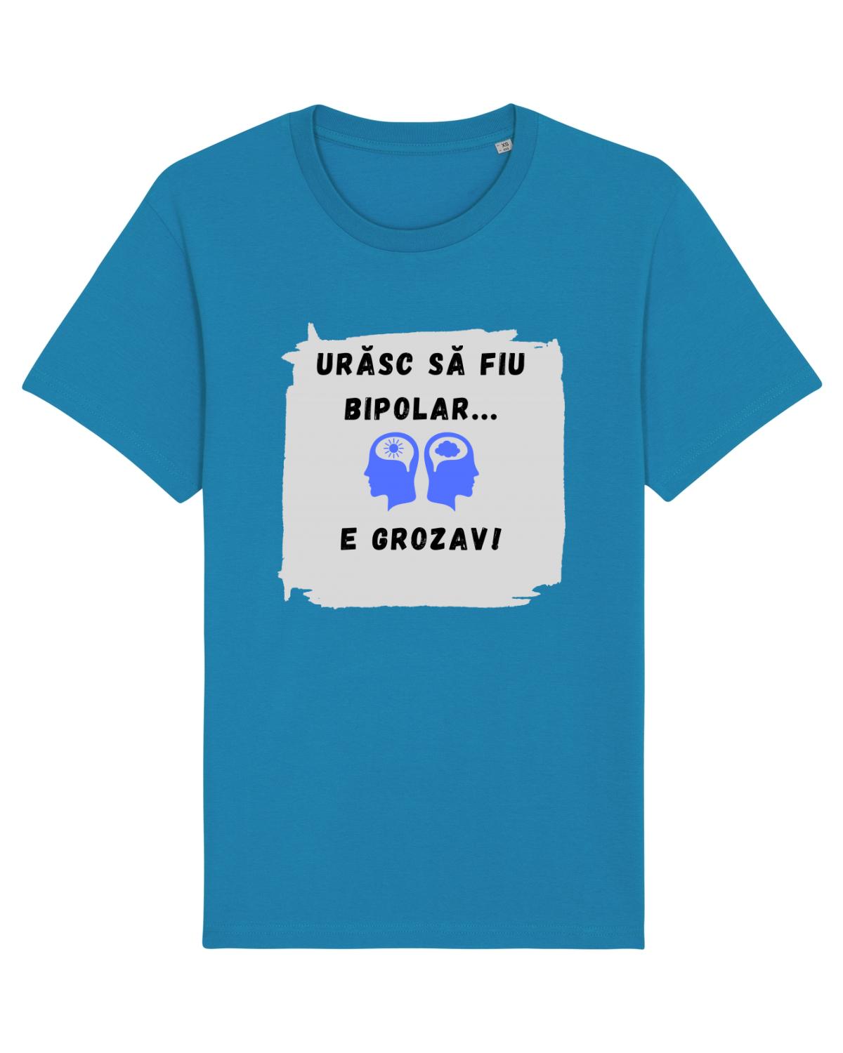 Tricou mânecă scurtă Unisex Rocker Azur