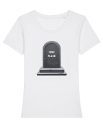 GRAVE-FREE PLACE Tricou mânecă scurtă guler larg fitted Damă Expresser