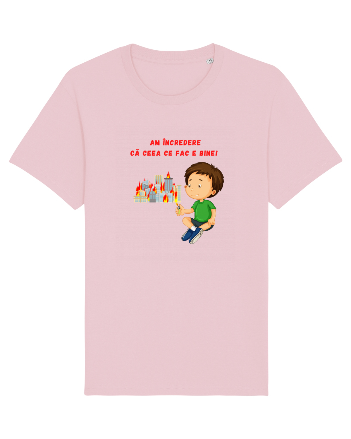 Tricou mânecă scurtă Unisex Rocker Cotton Pink