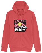 Caution I have no filter Hanorac cu fermoar Unisex Connector