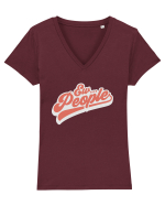 Ew People minimal Tricou mânecă scurtă guler V Damă Evoker