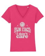 Fun fact I don't care Tricou mânecă scurtă guler V Damă Evoker