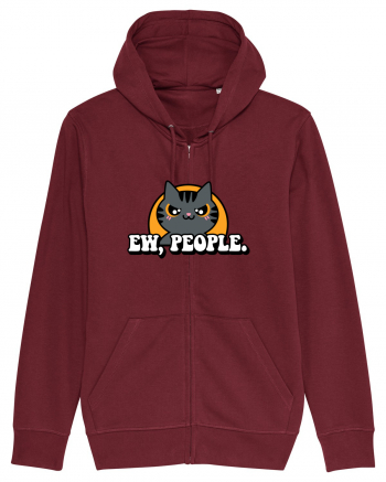 Ew, people | Funny Cat Burgundy