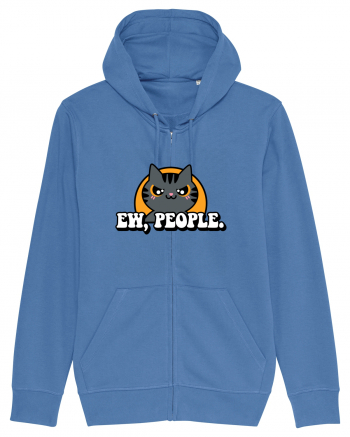 Ew, people | Funny Cat Bright Blue