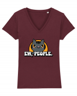 Ew, people | Funny Cat Tricou mânecă scurtă guler V Damă Evoker