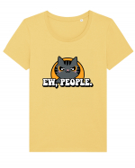 Ew, people | Funny Cat Tricou mânecă scurtă guler larg fitted Damă Expresser