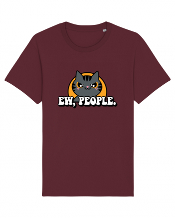 Ew, people | Funny Cat Burgundy