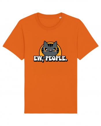 Ew, people | Funny Cat Bright Orange