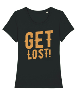 Get Lost! Tricou mânecă scurtă guler larg fitted Damă Expresser