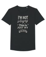 I'm not angry this is just my face Tricou mânecă scurtă guler larg Bărbat Skater