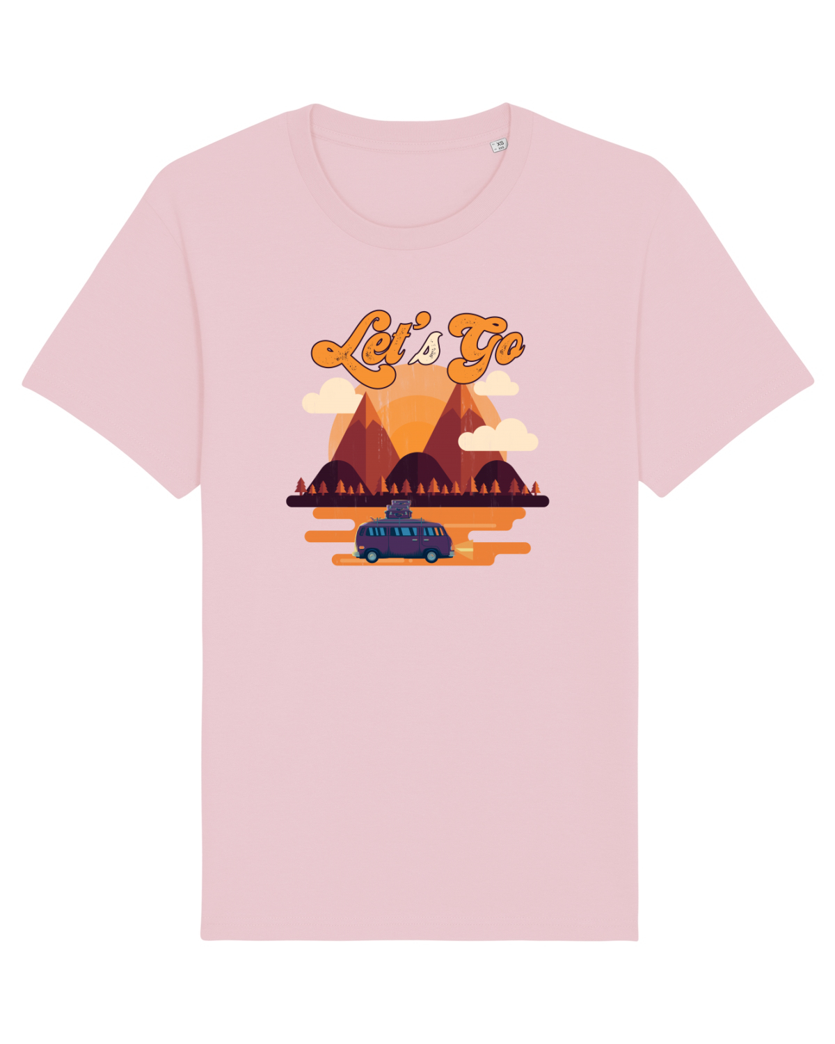 Tricou mânecă scurtă Unisex Rocker Cotton Pink
