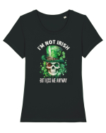 de St Patrick - I am not irish but kiss me anyway Tricou mânecă scurtă guler larg fitted Damă Expresser