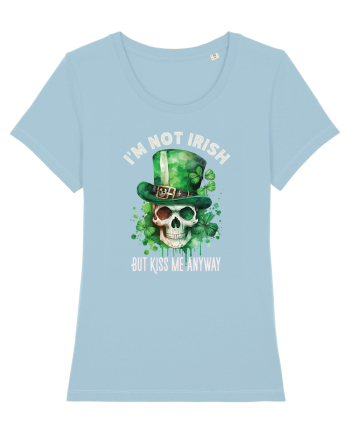 de St Patrick - I am not irish but kiss me anyway Sky Blue