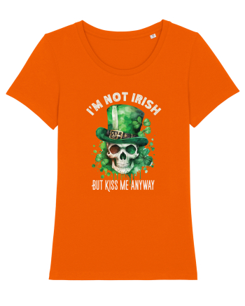 de St Patrick - I am not irish but kiss me anyway Bright Orange
