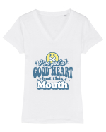 I've got a good heart but this mouth Tricou mânecă scurtă guler V Damă Evoker