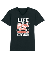 Life is good you should get one! Tricou mânecă scurtă guler V Bărbat Presenter