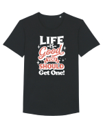 Life is good you should get one! Tricou mânecă scurtă guler larg Bărbat Skater