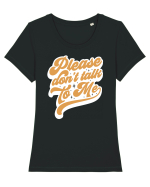 Please don't talk to me Tricou mânecă scurtă guler larg fitted Damă Expresser