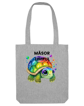 Broasca testoasa pictata in acuarela cu mesajul  Masor Timpul Heather Grey