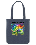 Broasca testoasa pictata in acuarela cu mesajul  Beach Mode Sacoșă textilă