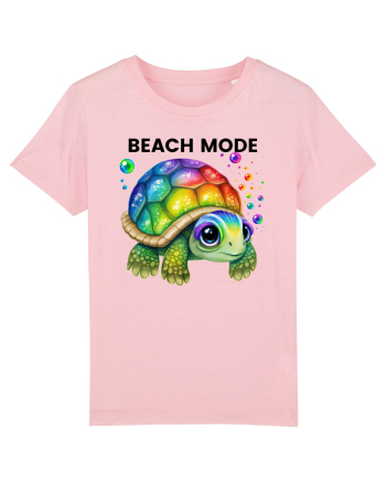 Broasca testoasa pictata in acuarela cu mesajul  Beach Mode Cotton Pink