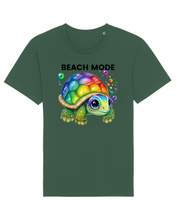Broasca testoasa pictata in acuarela cu mesajul  Beach Mode Bottle Green