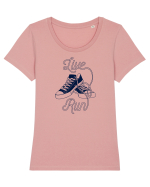 LIVE RUN Tricou mânecă scurtă guler larg fitted Damă Expresser