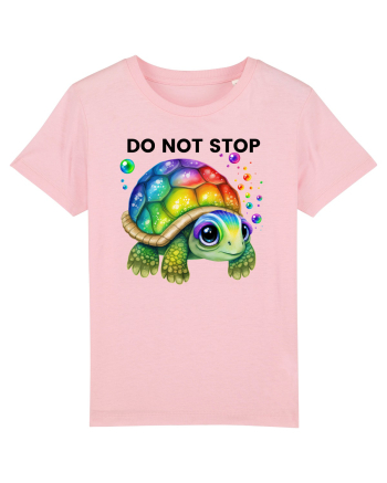 Broasca testoasa pictata in acuarela cu mesajul Do Not Stop Cotton Pink