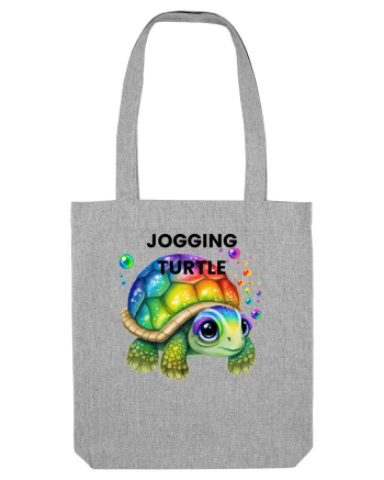 Broasca testoasa pictata in acuarela cu mesajul Jogging Turtle Heather Grey