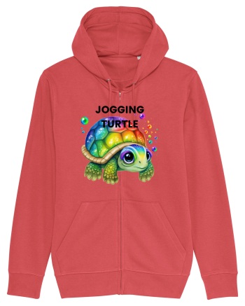 Broasca testoasa pictata in acuarela cu mesajul Jogging Turtle Carmine Red