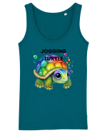 Broasca testoasa pictata in acuarela cu mesajul Jogging Turtle Maiou Damă Dreamer