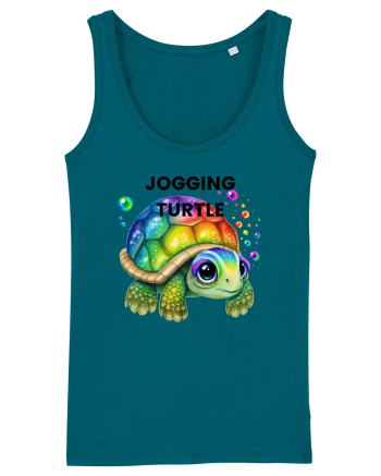 Broasca testoasa pictata in acuarela cu mesajul Jogging Turtle Ocean Depth