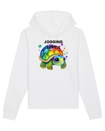 Broasca testoasa pictata in acuarela cu mesajul Jogging Turtle White