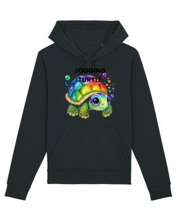 Broasca testoasa pictata in acuarela cu mesajul Jogging Turtle Black