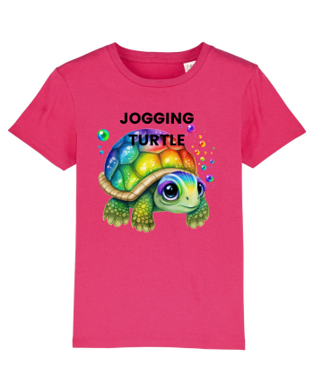 Broasca testoasa pictata in acuarela cu mesajul Jogging Turtle Raspberry
