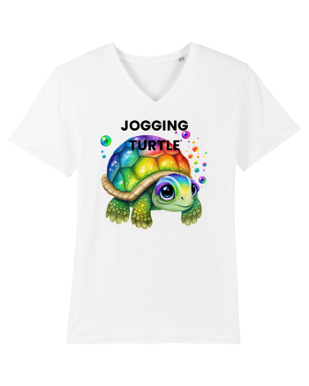 Broasca testoasa pictata in acuarela cu mesajul Jogging Turtle White