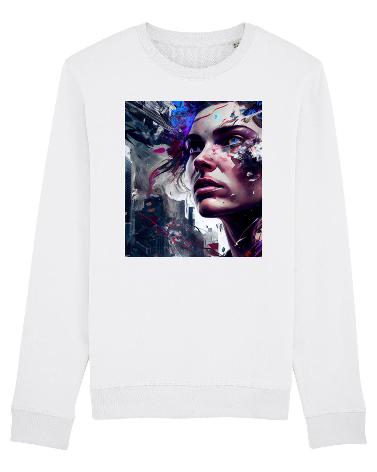 Bluză mânecă lungă Unisex Rise White