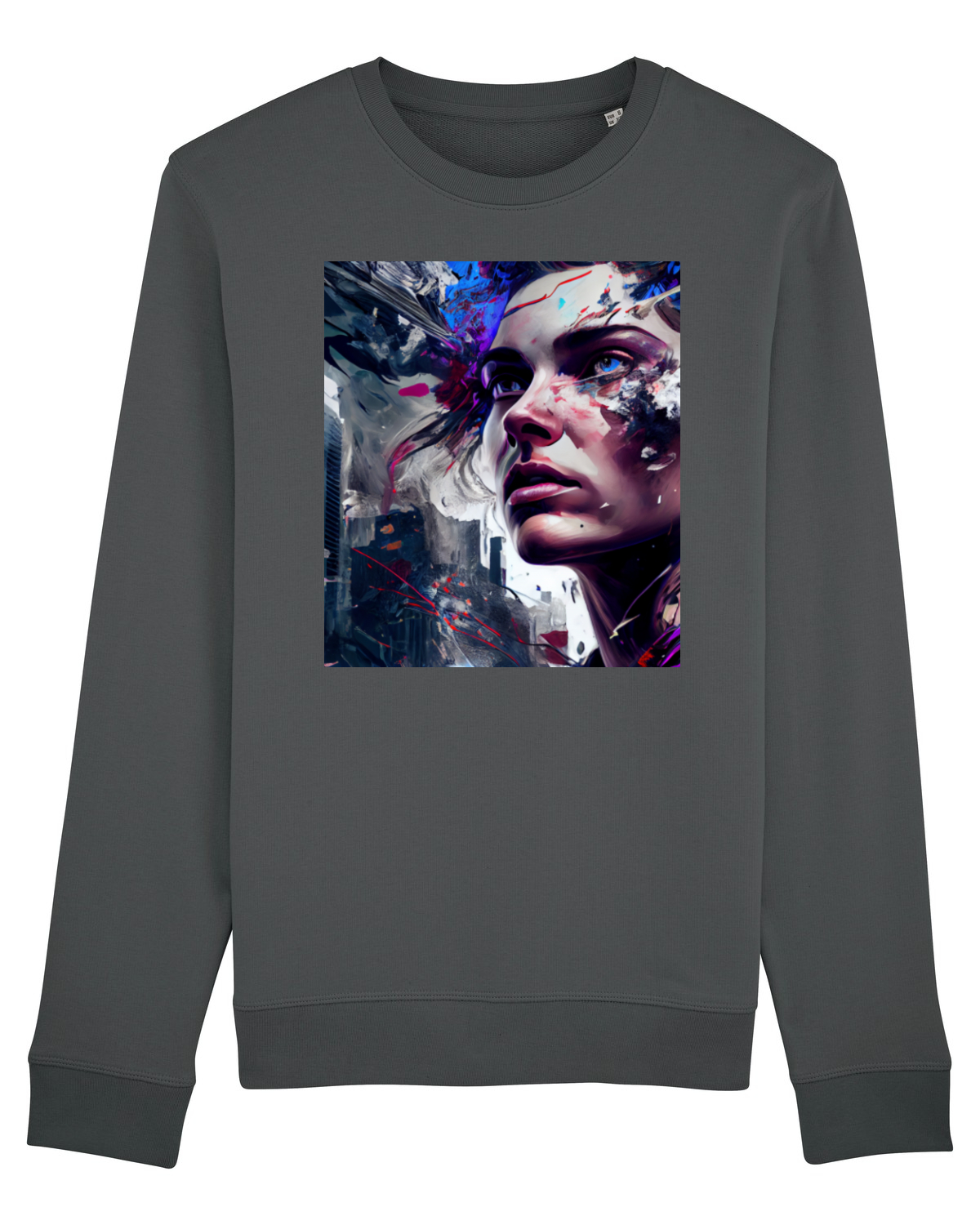 Bluză mânecă lungă Unisex Rise Anthracite