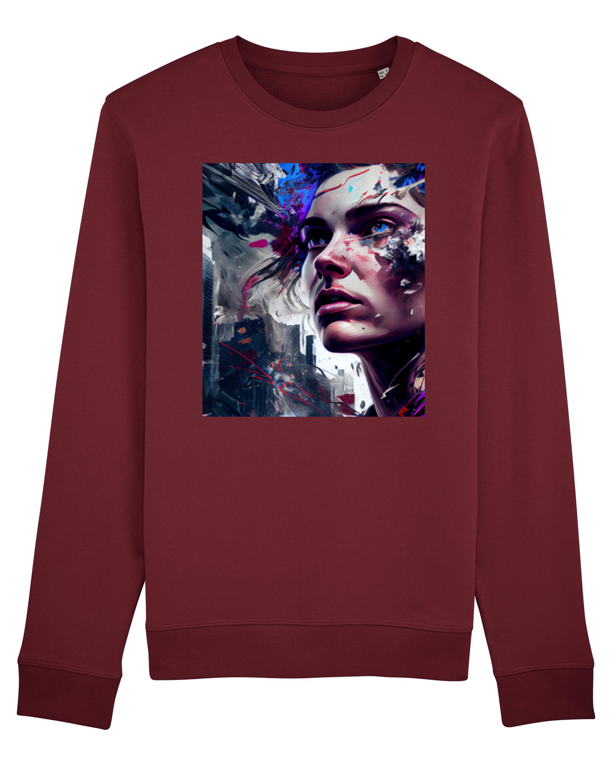 Bluză mânecă lungă Unisex Rise Burgundy