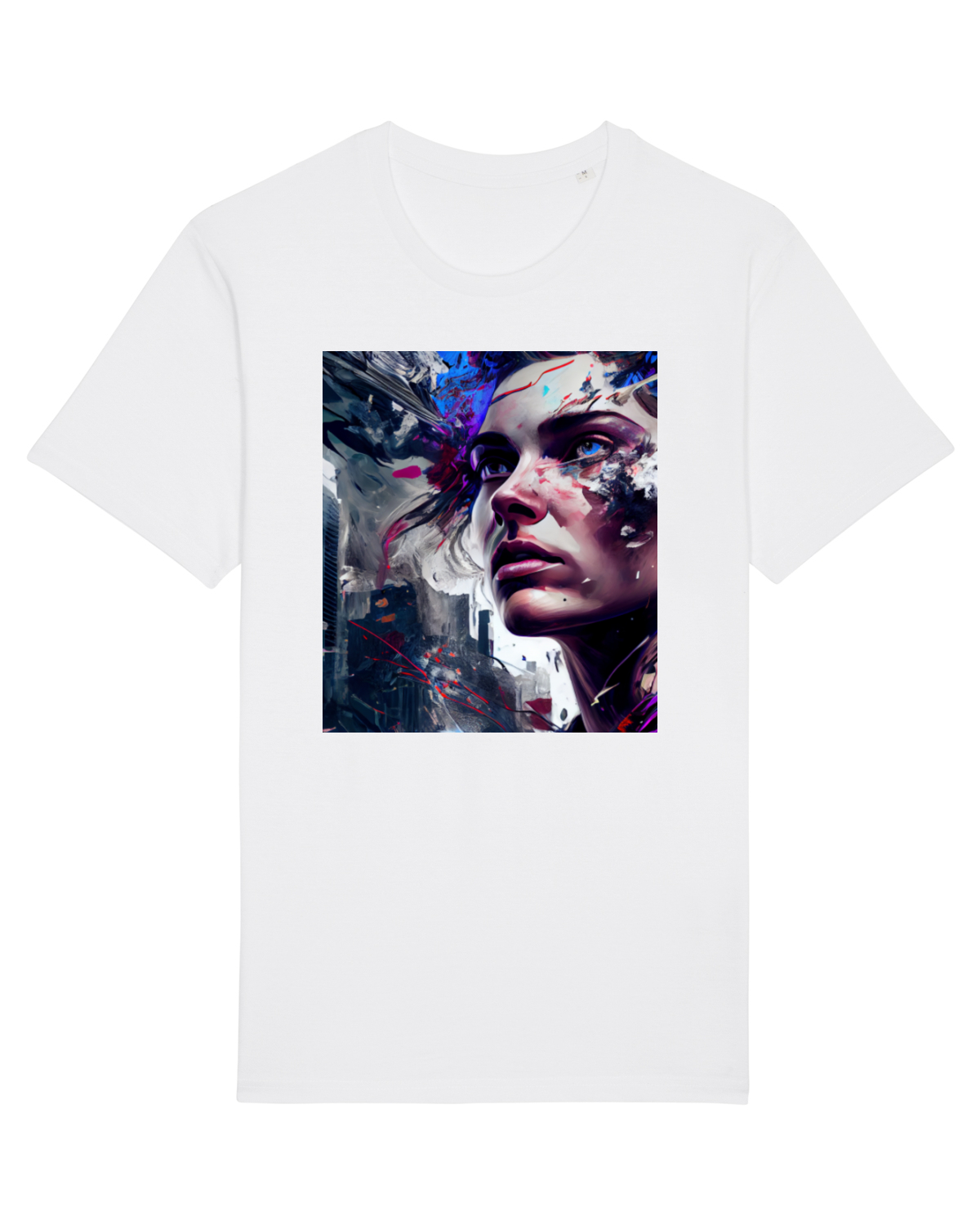 Tricou mânecă scurtă Unisex Rocker White