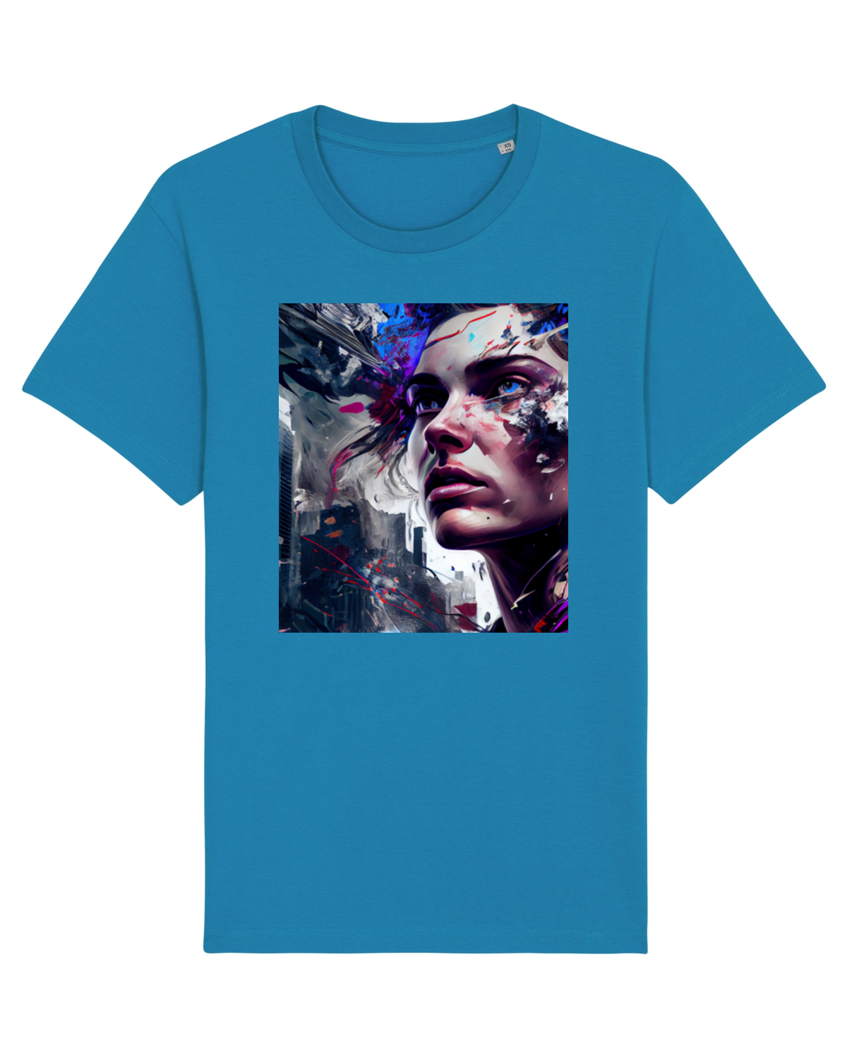 Tricou mânecă scurtă Unisex Rocker Azur