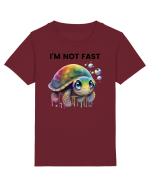 Broasca testoasa pictata in acuarela cu mesajul I'm not fast Tricou mânecă scurtă  Copii Mini Creator