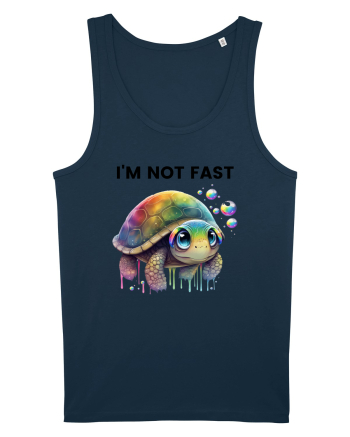 Broasca testoasa pictata in acuarela cu mesajul I'm not fast Navy