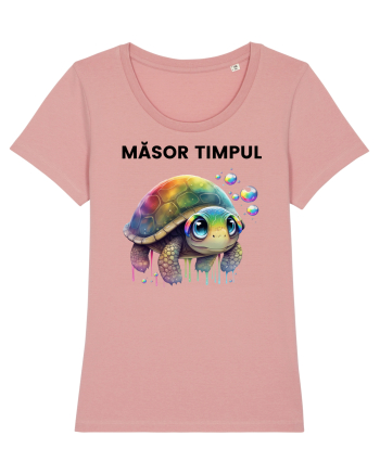 Broasca testoasa pictata in acuarela cu mesajul  Masot Timpul Canyon Pink