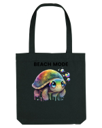 Broasca testoasa pictata in acuarela cu mesajul  Beach Mode Sacoșă textilă