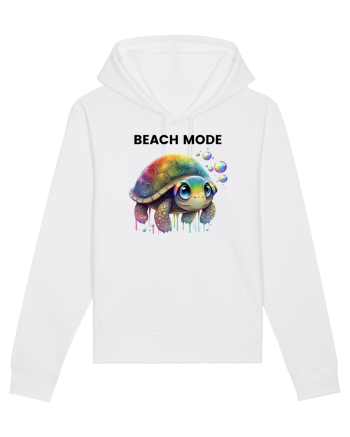 Broasca testoasa pictata in acuarela cu mesajul  Beach Mode White