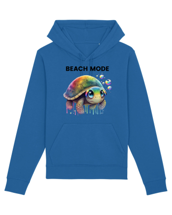 Broasca testoasa pictata in acuarela cu mesajul  Beach Mode Royal Blue