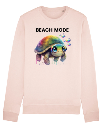 Broasca testoasa pictata in acuarela cu mesajul  Beach Mode Candy Pink